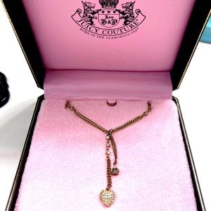 Juicy Couture necklace gold tone with rhinestones